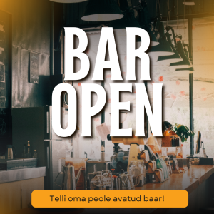 White Simple Bar Open Instagram Post